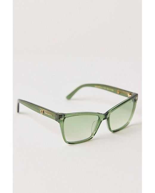 Machete Green The Sally Square Sunglasses