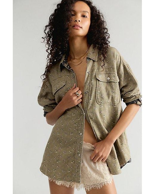 Free People Brown Rose Garden Top
