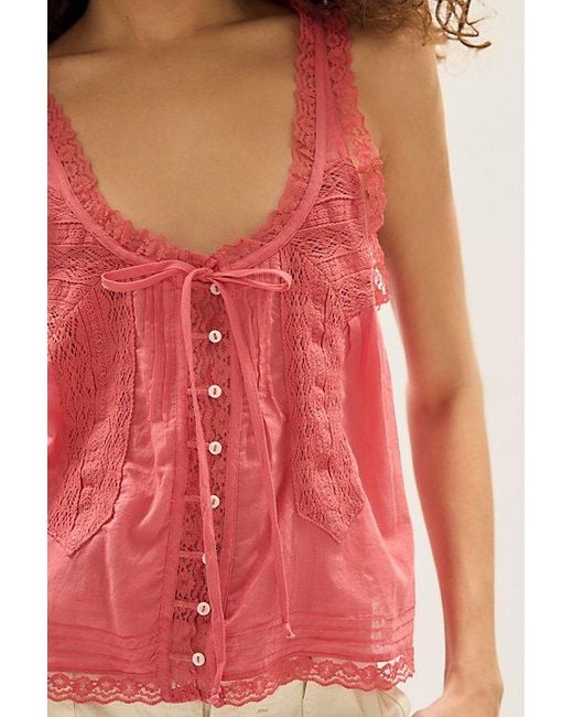 Free People Red Forevermore Tank Top