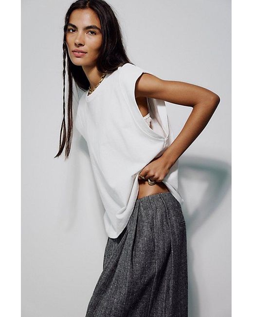Free People Blue Atlas Muscle Tee