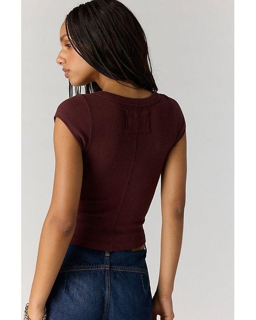 Free People Purple Brooklyn Tee