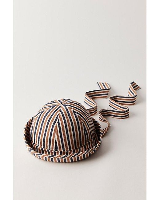 Free People Black Striped Sailor Bucket Hat