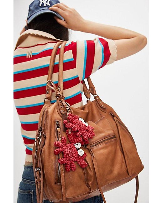 Free People Red Crabby Raffia Charm
