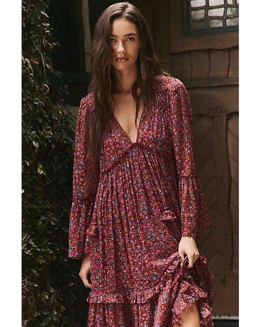 Free People Multicolor Weeping Willows Maxi Dress