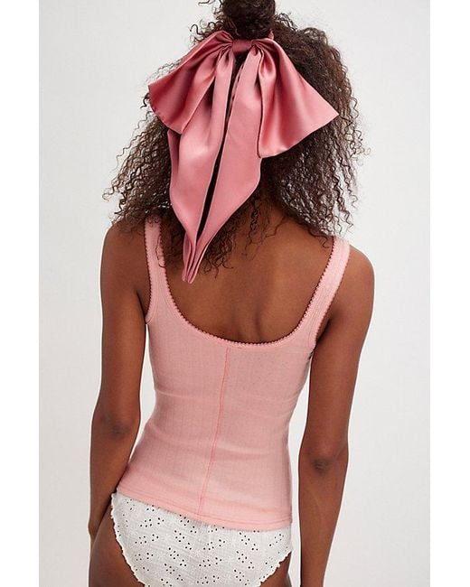 Intimately By Free People Pink End Game Pointelle Tank Top
