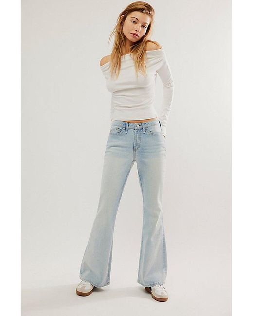 Free People Blue Crvy Vintage High-rise Flare Jeans