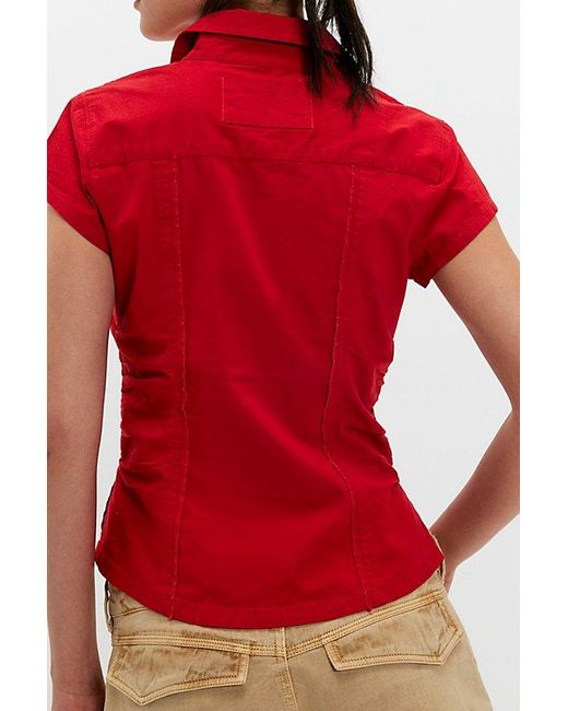 Free People Red Maude Tiny Top