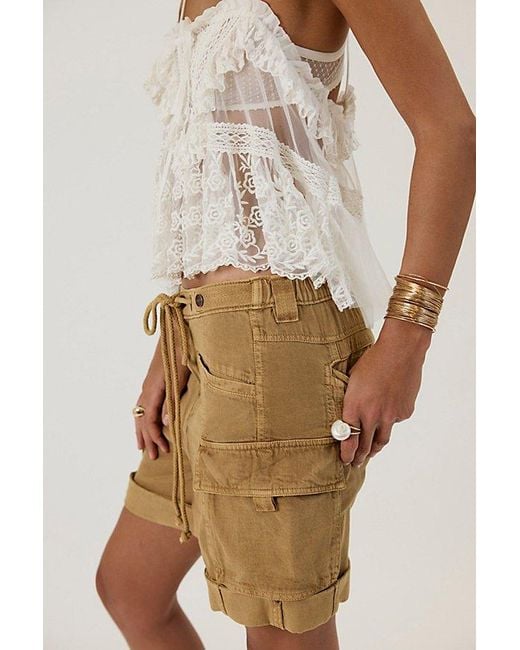 Free People Brown Frankie Washed Shorts