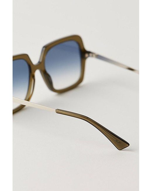 Free People Blue The Beaumont Square Polarized Sunglasses