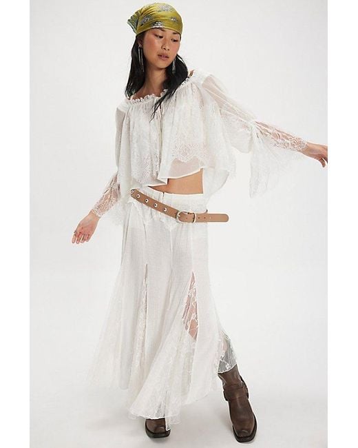 Free People Natural Nice To Meet You Maxi Slip Skirt By