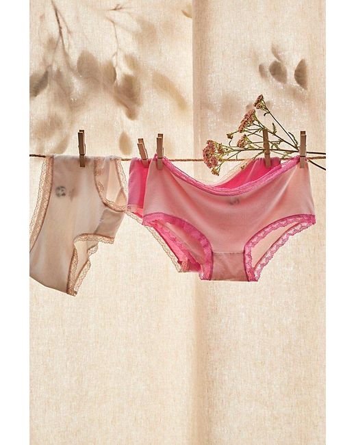 Free People Brown Care Fp Low-Rise Hipster Undies