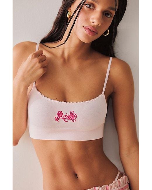 Intimately By Free People Pink Call Me Cute Longline Bralette By