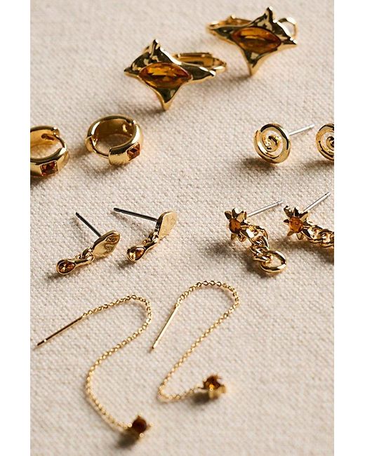 Free People Natural Baez Plated Earrings