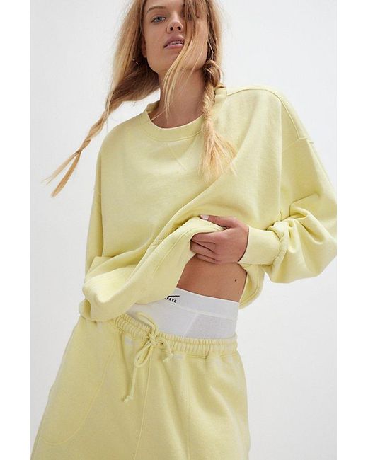 Free People Yellow Slow It Down Pullover