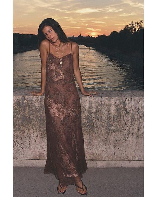 Free People Brown Julio Maxi Dress