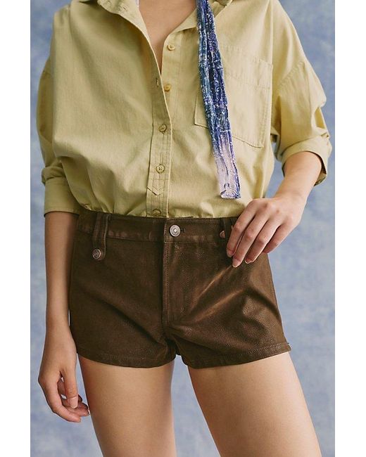 Free People Multicolor Vagabond Vegan Suede Shorts