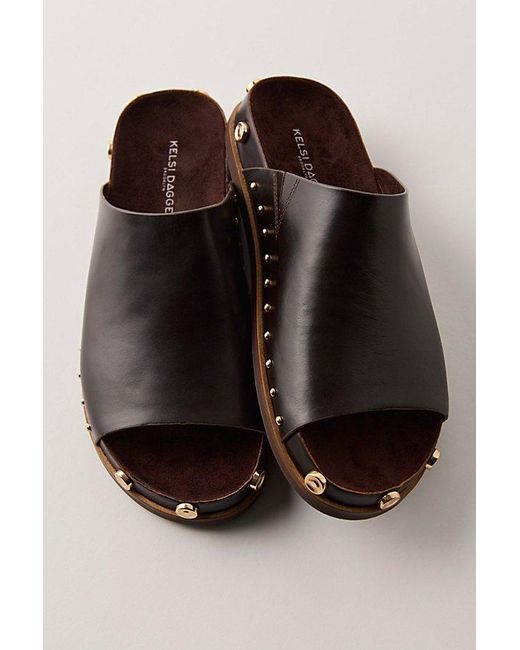 Kelsi Dagger Brooklyn Red Shaia Studded Slip-On Sandals By