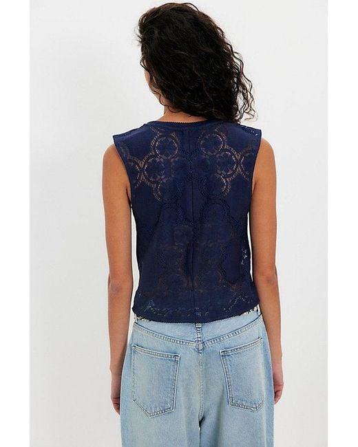 Free People Blue Jae Knit Top