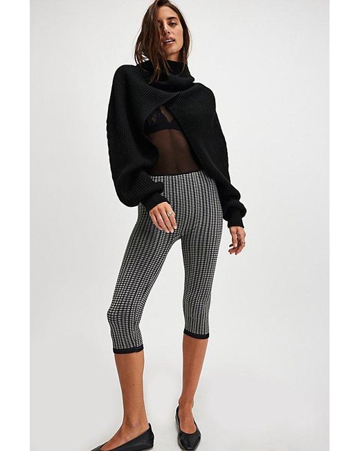 Free People Black Lena Turtleneck Bolero