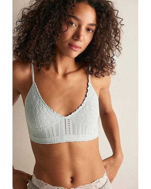 Intimately By Free People Blue Heirloom Seamless Bralette By
