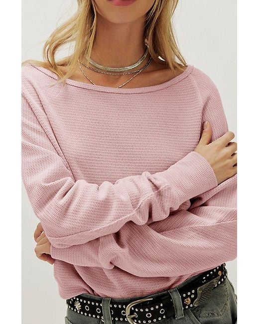 Free People Pink Jess Long Sleeve