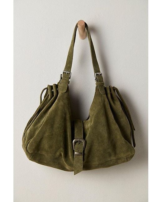 Free People Green Serena Cinched Shoulder Bag