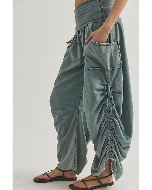 Free People Green Sawyer Low-Rise Pull-On Knit Pants