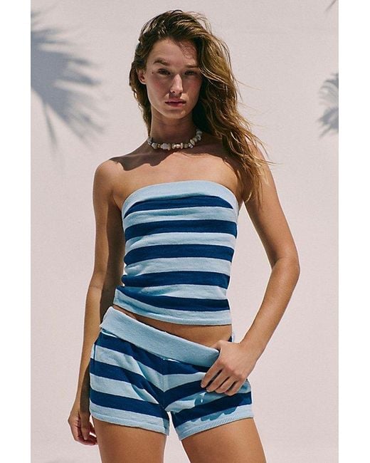 Free People Blue Sassafras Tube Set By