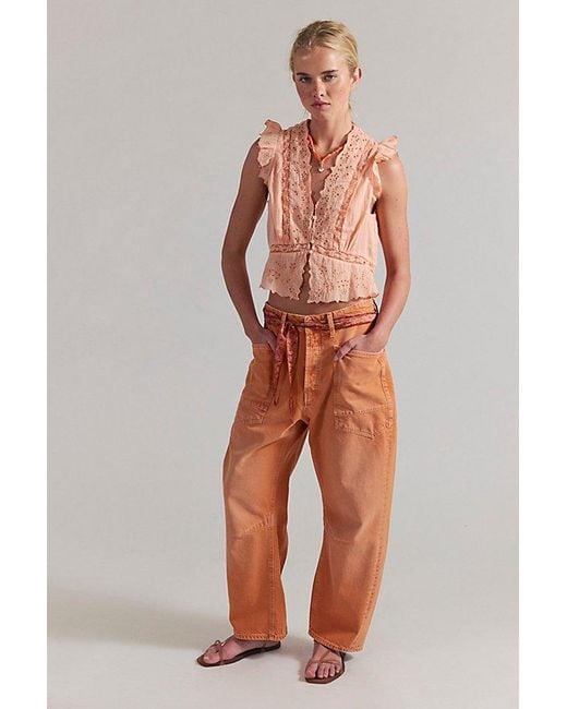 Free People Brown Day Dreamer Top