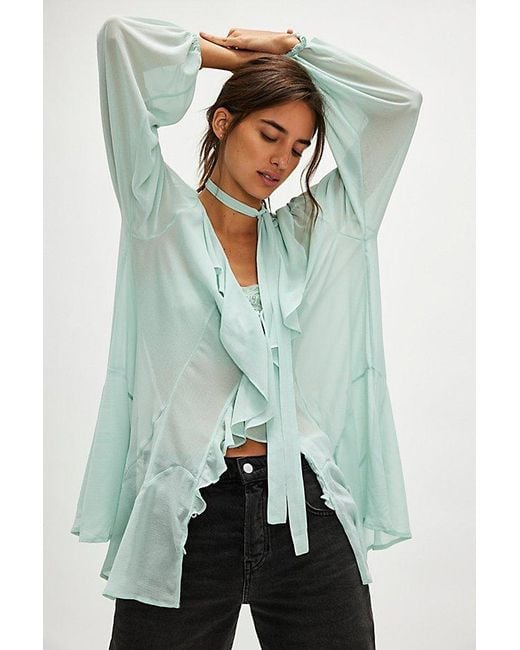 Free People Green Dreamland Solid Tunic