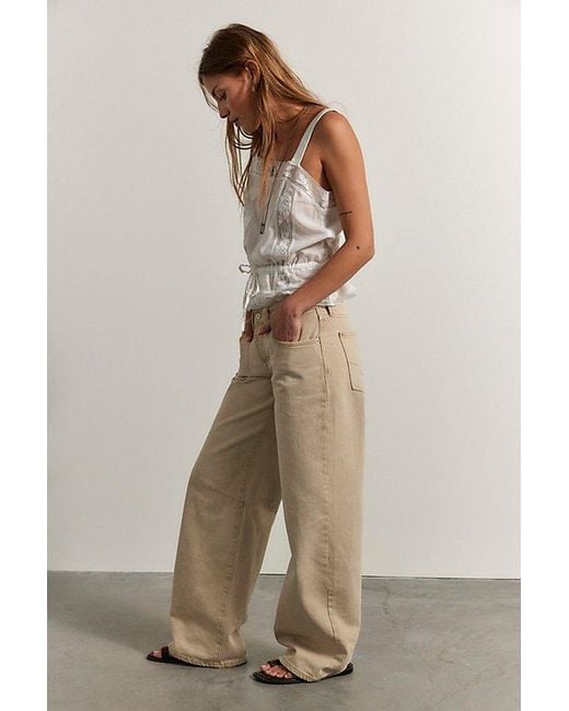 Free People Natural Teagan Low-Rise Baggy Boyfriend Jeans