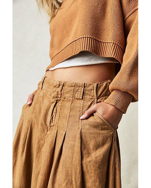 Free People Natural Coastal Maxi Skirt At In Iced Coffee, Size: Us 2
