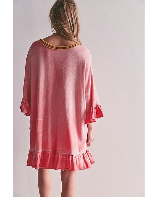 Free People Multicolor Campus Classic Tee Mini Dress