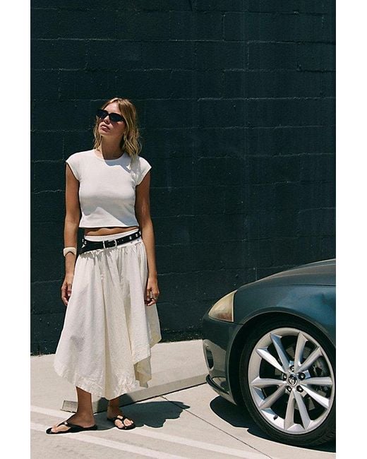 Free People Blue Annette Tee Skirt Set