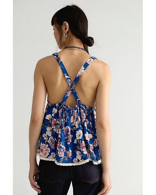 Free People Blue Rome Printed Tank Top