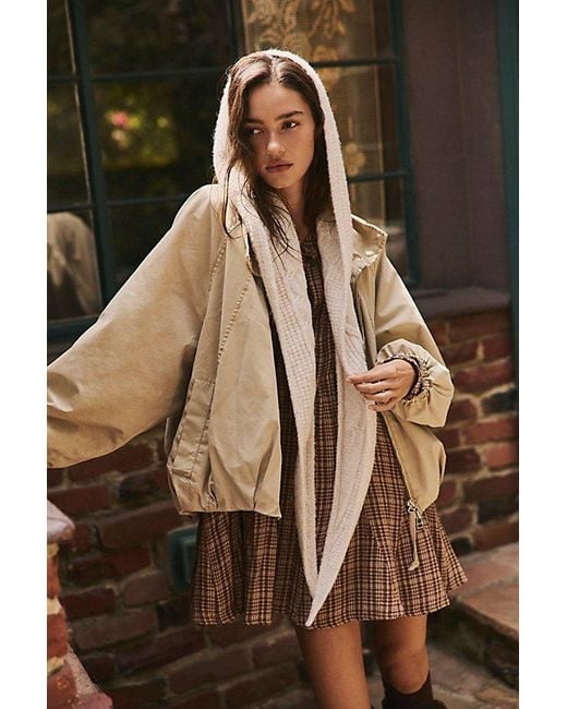 Free People White Cloud Cable Hood