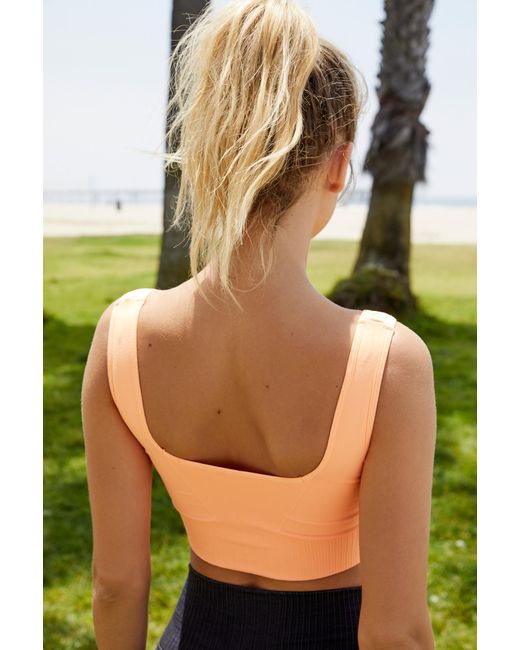 square neck sports bra