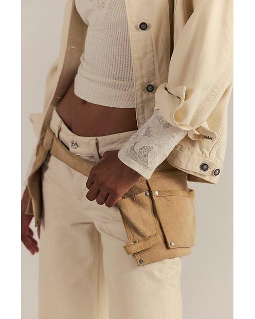 Free People Natural Crew Cargo Pocket Belt