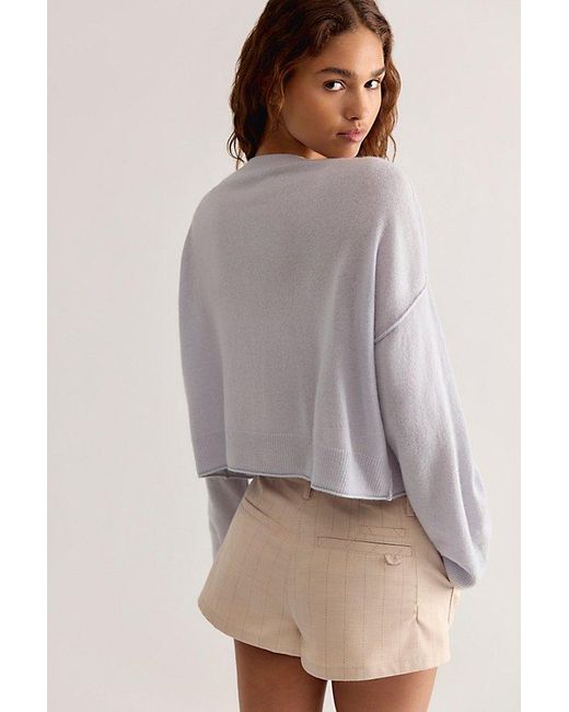 Free People Gray Ottilie Cashmere Cardi