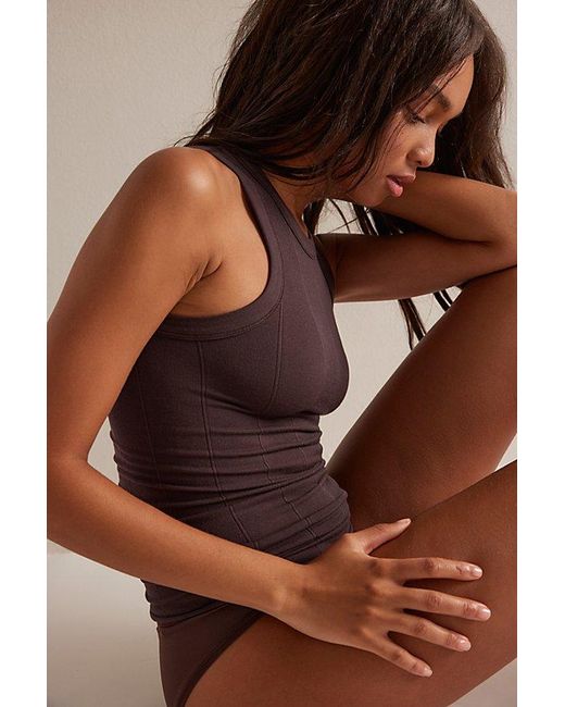 Intimately By Free People Brown So Soft Seamless Modal Tank Top By