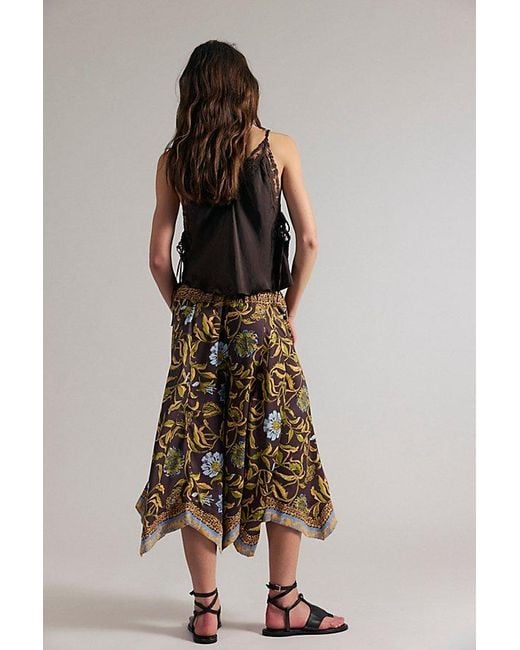 Free People Brown Sweet Reaction Pull-On Wide-Leg Crop Pants