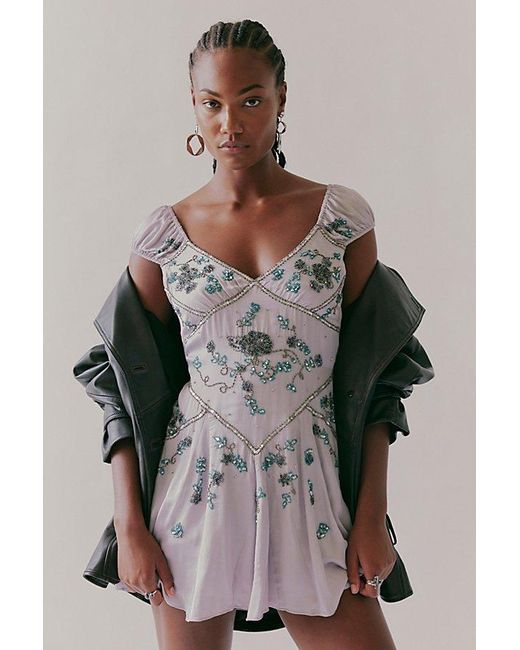 Bali Multicolor Juliet Embroidered Mini Dress