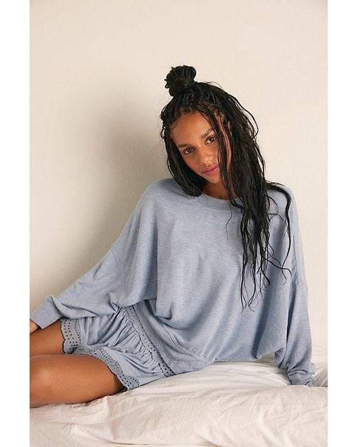 Intimately By Free People Blue Dream State Pullover By