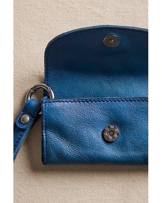 Free People Blue Leather Bag Lanyard