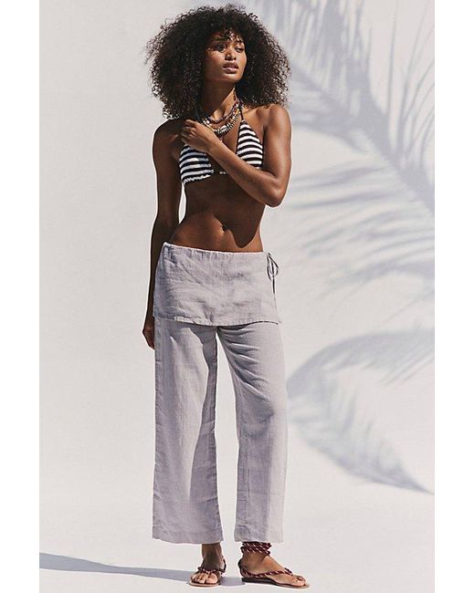 free-est Multicolor Aqualuna Linen Skants By
