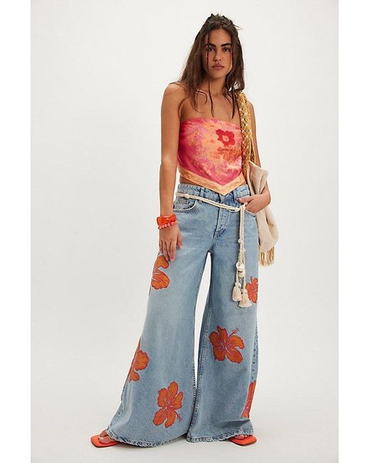 Free People ★ We The Free Palisades Wide-Leg Jeans Free People Palisades Flower Power Wide Leg Jeans | Nordstrom