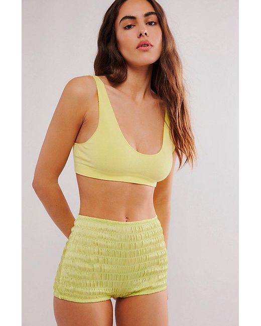 Intimately By Free People Yellow Ruched Shorties