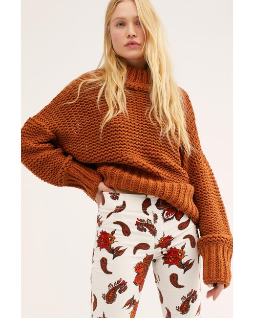 Womens Pull On Corduroy Printed Flares 
