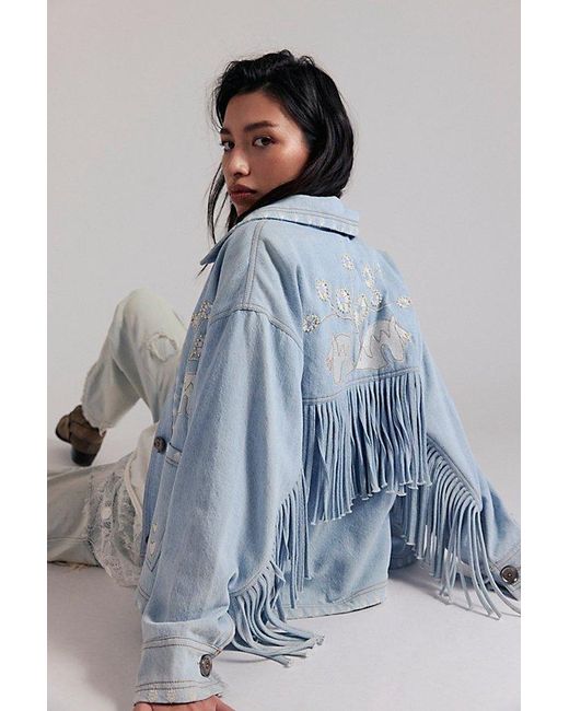 SISSEL EDELBO Blue Christer Embroidered Jacket