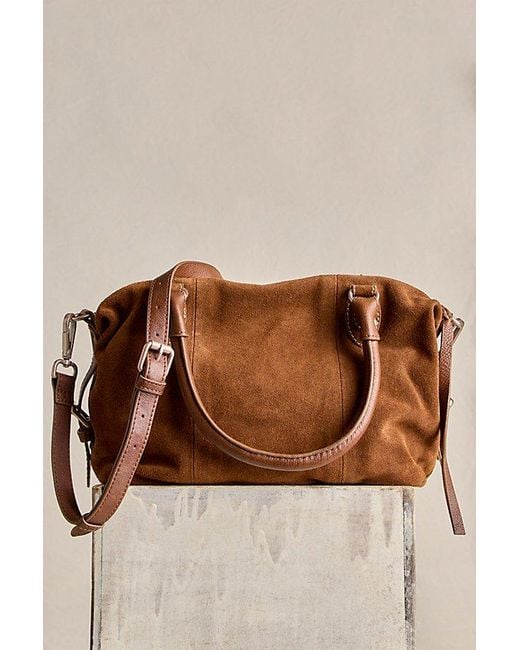 Free People Brown Suede Baby Emerson Bag